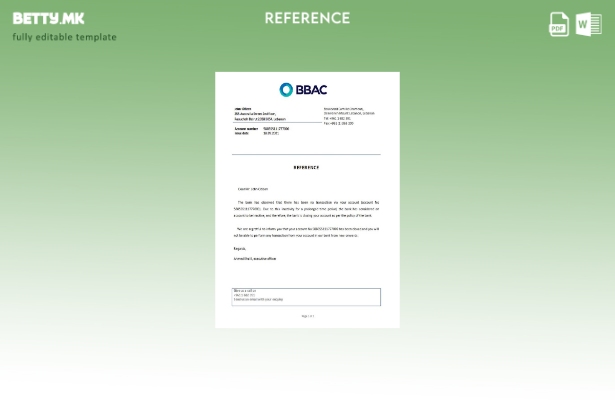 Референтен шаблон за затворање со модерен стил Либан BBAC